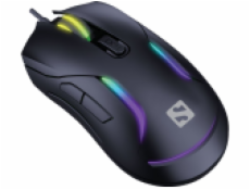 Sandberg LightFlow 6D Gamer Mouse, herní myš, 3600dpi, LED podsvícení, černá