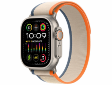 Apple Watch Ultra 2 49mm titanové pouzdro s oranžovo-béžovým trailovým tahem - S/M