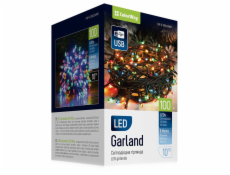 COLORWAY LED řetěz/ vnitřní / 100 LED / délka 10m / více barevný/ 8 funkcí/ napájení USB