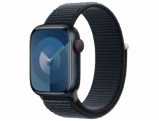 Apple Watch Series 9 Cellular 41mm Temně inkoustový hliník s temně inkoustovým provlékacím řemínkem