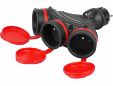 Kel Kel Champer 3-Gender Z/U/U 16A 250V IP54 Black/Red GN-X3/54 W-01152