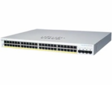 Cisco switch CBS220-48P-4G, 48xGbE RJ45, 4xSFP, PoE+, 382W - REFRESH