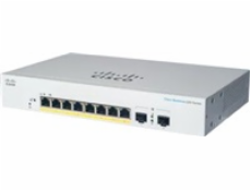 Cisco switch CBS220-8FP-E-2G, 8xGbE RJ45, 2xSFP, fanless, PoE+, 130W - REFRESH