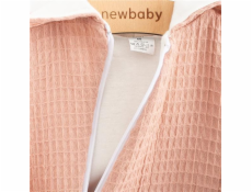 Kojenecký mušelínový overal s kapucí New Baby Comfort clothes růžová