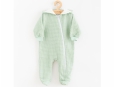 Kojenecký mušelínový overal s kapucí New Baby Comfort clothes šalvějová