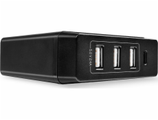 4 Port USB Type C & A Smart Charger mit Power Delivery, 72W, Ladegerät