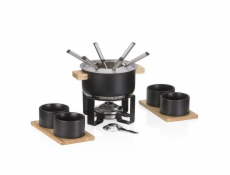 KELA Fondue sada Gunten nerez černá 19,0cm 20,0cm 1,6l KL-10068