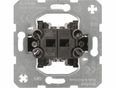 Hager Polo 2-klíčový tlačítkový spínač 2 spínací kontakty společné vstupní svorky samosvorný mechanismus One.Platform (535035)