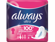 Always Ultra Super Plus hygienické vložky s křidélky 8 ks