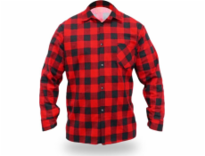 Dedra červená flanelová košile, velikost M, 100% bavlna (BH51F1-M)