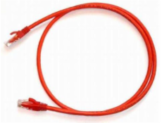 NetRack patchcord RJ45 lisovaný kryt kat. 6 UTP 0,5m červený (BZPAT0P56R)