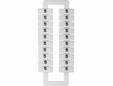EM GROUP Označovač pro kolejové svorkovnice 2,5-70mm2 /5/ bílý 20 ks. (43192)
