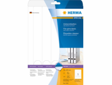 Herma Labels Special 5158, pro pořadače, A4, bílá, 34 x 297 mm, neprůhledný matný papír, 125 ks, zaoblené rohy. (5158)