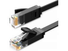 Ugreen UGREEN Ethernet RJ45 plochý síťový kabel, Cat.6, UTP, 8m (černý)