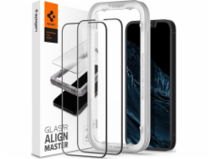 Spigen TEPLENÉ SKLO SPIGEN ALM GLASS FC 2PAL IPHONE 13 / 13 PRO ČERNÉ