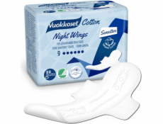 Vuokkoset Vuokkoset, BAVLNA, Sensitive Night Pads with Wings, 9 ks - VUK5253