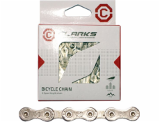 Cyklistický řetěz Clarks YBN C9 SHIMANO CAMPAGNOLO SRAM (9 rychlostí, CP 1/2x11/128, 116 článků, 6,4 mm, spona na řetěz) Stříbrný standard