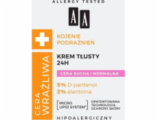 AA AA_Sensitive Skin Zklidňující podráždění Oily Cream 24H pro suchou a normální pleť 50 ml