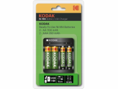 Nabíječka Kodak Usb nabíječka Kodak + 2x Aa 750mah baterie + 2x Aaa 300mah