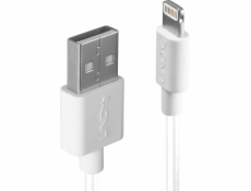Lindy USB kabel USB A -> Lightning, bílý, 1m (31326)