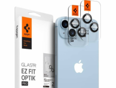 Tvrzené sklo pro fotoaparát Spigen Optik.tr ez Fit Chránič fotoaparátu Apple iPhone 14/14 Plus Black [2 PACK]