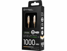 SilverStone USB-C - USB-C USB kabel 1 m zlatý (SST-CPU06G-1000)