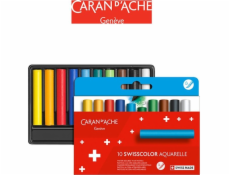 Caran d`Arche CARAN D ACHE Swisscolor voskové akvarelové pastelky, kartonová krabička, 10 ks.