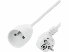 Prodlužovací kabel 1-zásuvka w/u 10A 1m /OMY 3x1/ bílý PS-171