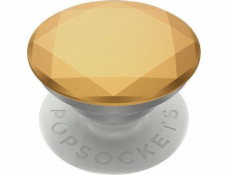 PopSockets PopSockets PopGrip - Výsuvná základna a držák pro smartphony a tablety s výměnnou horní částí - Metalický diamantový zlatý medailon
