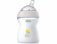 Chicco CHICCO_NaturalFeeling Plastová láhev 250ml se silikonovou dudlíkem střední průtok 2m+