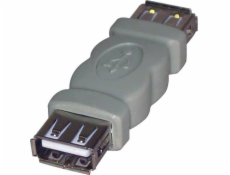 USB adaptér Logo konektor, USB A (2.0) F-USB A (2.0) F, 0, šedý, Logo - 68041