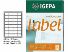 Mondi LABELS A4 IGEPA 48,3 X 16,9 MM BÍLÁ (100)