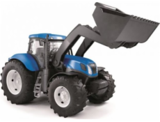 tpk1 VELKÝ NEW HOLLAND TRACTOR S DVEŘMI OTEVÍRAJÍCÍ KOBELU 1:16