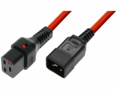 Assmann IEC LOCK napájecí kabel 3x1,5mm2 IEC C20 přímý/IEC C19 přímý M/F 2m červený (IEC-PC1402)