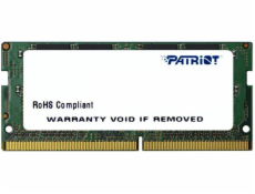 Paměť notebooku Patriot Signature, SODIMM, DDR4, 4 GB, 2400 MHz, CL17 (PSD44G240081S)