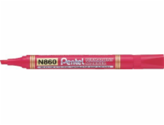 Pentel Permanentní popisovač N860, zkosený hrot, červený (42K054B)