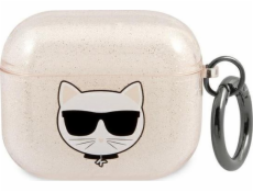 Pouzdro Karl Lagerfeld Karl Lagerfeld KLA3UCHGD kryt Apple AirPods 3 zlato/zlatý Glitter Choupette