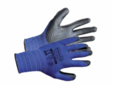 Modeco Polyesterové rukavice potažené černým nitrilem, velikost 10 , 12 ks. - MN-06-218