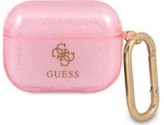 Kryt Guess Guess GUAPUCG4GP AirPods Pro růžový/růžový Glitter Collection