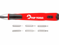 Šroubovací bity Top Tools s rukojetí 7 kusů