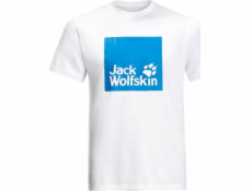 Pánské tričko Jack Wolfskin OCEAN LOGO TM white rush velikost M