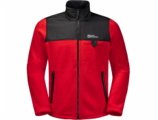 Jack Wolfskin pánský fleece DNA Grizzly Fz M adrenalinová červená velikost S (1709982_2206)