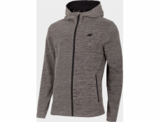 4f Pánský fleece H4Z22-PLM351 Šedá melanž vel. M