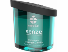 ŠVÉDSKO MASÁŽNÍ SVÍČKA - SWEDE SENZE TRANQUILITY SPEARMINT RŮŽE ORANŽOVÁ 50 ML