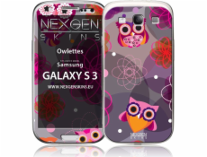 Nexgen Skins Nexgen Skins - Sada skinů pro pouzdro s 3D efektem Samsung GALAXY S III (Owlettes 3D) univerzální