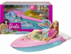 Barbie Sada Barbie Panenka + Motorový člun Člun pro panenku (GRG30)