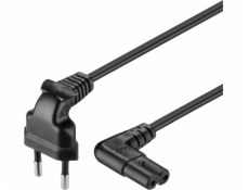 Goobay napájecí kabel Rohový EURO rádiový napájecí kabel CEE 7/16 - IEC 320 C7 0,5m (56588)