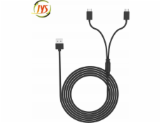 JYS kabel USB nabíječka na 2x USB C pro Nintendo Switch / PS5 / Xbox / 3m ovladače / Jys-ns195