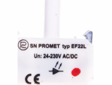 Promet Červený blok podsvícení 24-230V AC/DC pro ovládací tlačítka řady NEF22 a NEK22M IP20 W0-L EF22LN C