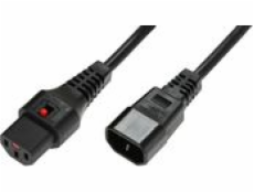 MicroConnect IEC LOCK C13 - C14 napájecí kabel, 1m (PC1024)